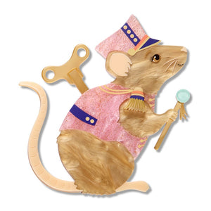Clockwork Mouse Brooch  -  Erstwilder  -  Quirky Resin and Enamel Accessories