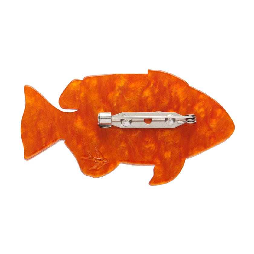 Harlequin Tuskfish Brooch  -  Erstwilder  -  Quirky Resin and Enamel Accessories