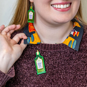 Pressed for Style Brooch  -  Erstwilder  -  Quirky Resin and Enamel Accessories