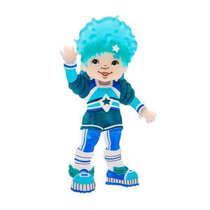 Buddy Blue Brooch  -  Erstwilder  -  Quirky Resin and Enamel Accessories