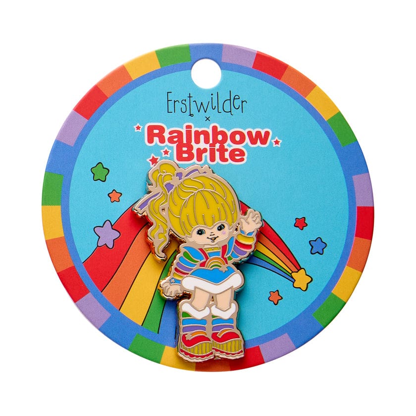 Rainbow Brite Says Hello Enamel Pin  -  Erstwilder  -  Quirky Resin and Enamel Accessories