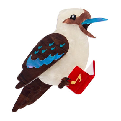 Kip the Kookaburra Brooch  -  Erstwilder  -  Quirky Resin and Enamel Accessories