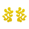 Statement Coral Stud Earrings - Yellow  -  Erstwilder Essentials  -  Quirky Resin and Enamel Accessories