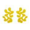 Statement Coral Stud Earrings - Yellow