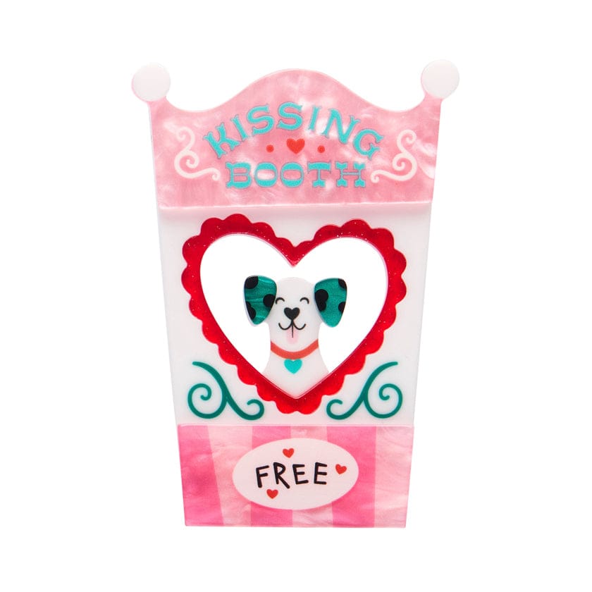 Free Kisses Brooch (IMPERFECT)  -  Erstwilder  -  Quirky Resin and Enamel Accessories
