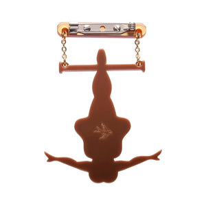 Trapeze with Ease Brooch  -  Erstwilder  -  Quirky Resin and Enamel Accessories