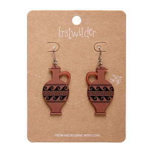 Lekythos Drop Earrings - Copper  -  Erstwilder Essentials  -  Quirky Resin and Enamel Accessories