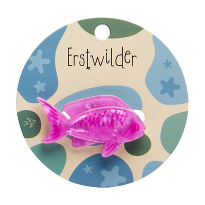 Pink Fish Simplified Mini Brooch  -  Erstwilder Simplified  -  Quirky Resin and Enamel Accessories