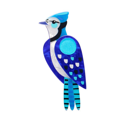 The Boisterous Blue Jay Brooch  -  Erstwilder  -  Quirky Resin and Enamel Accessories