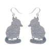 The Resourceful Raccoon Drop Earrings (IMPERFECT)  -  Erstwilder  -  Quirky Resin and Enamel Accessories