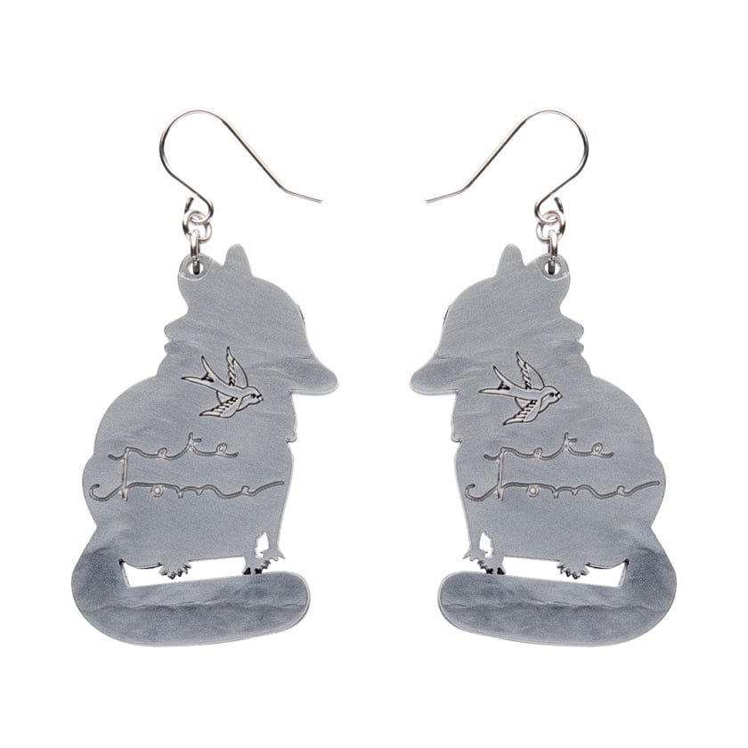 The Resourceful Raccoon Drop Earrings (IMPERFECT)  -  Erstwilder  -  Quirky Resin and Enamel Accessories