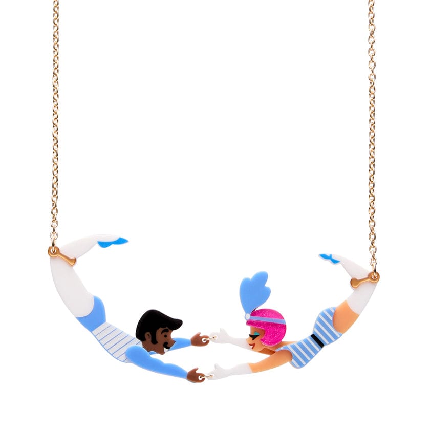 Great Leap of Faith Necklace  -  Erstwilder  -  Quirky Resin and Enamel Accessories