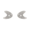 Atomic Boomerang Glitter Stud Earrings - Silver  -  Erstwilder Essentials  -  Quirky Resin and Enamel Accessories