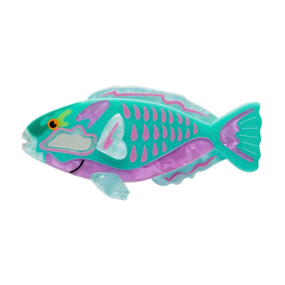 Bleeker's Parrotfish Brooch  -  Erstwilder  -  Quirky Resin and Enamel Accessories