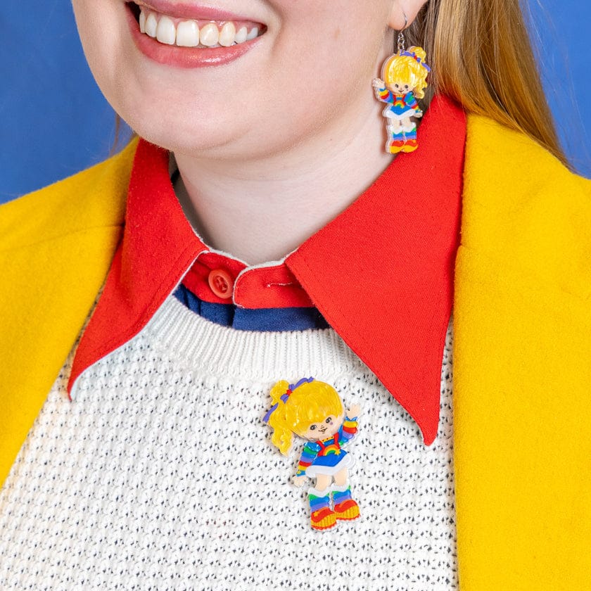 Rainbow Brite Says Hello Brooch  -  Erstwilder  -  Quirky Resin and Enamel Accessories