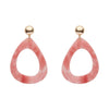Statement Marble Resin Tear Drop Earrings - Coral  -  Erstwilder Essentials  -  Quirky Resin and Enamel Accessories