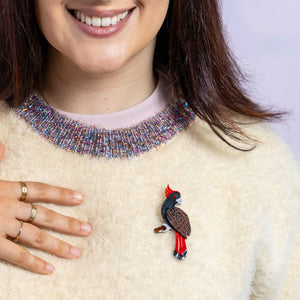 Carnaboo the Cockatoo Brooch  -  Erstwilder  -  Quirky Resin and Enamel Accessories