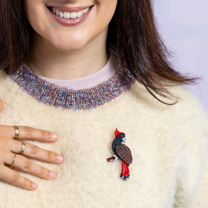 Carnaboo the Cockatoo Brooch  -  Erstwilder  -  Quirky Resin and Enamel Accessories