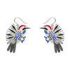 Wondrous Woodpecker Drop Earrings  -  Erstwilder  -  Quirky Resin and Enamel Accessories