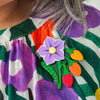Kangaroo Apple Brooch  -  Erstwilder  -  Quirky Resin and Enamel Accessories