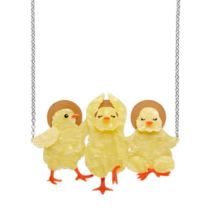 The Yoga Chicks Necklace (IMPERFECT)  -  Erstwilder  -  Quirky Resin and Enamel Accessories