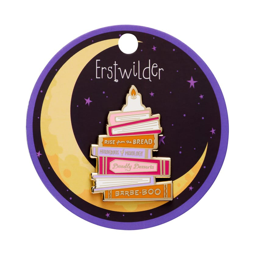 Midnight Library Enamel Pin  -  Erstwilder  -  Quirky Resin and Enamel Accessories