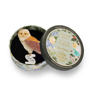 Barny Owl Brooch  -  Erstwilder  -  Quirky Resin and Enamel Accessories
