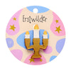 Candelabra Simplified Mini Brooch  -  Erstwilder Simplified  -  Quirky Resin and Enamel Accessories