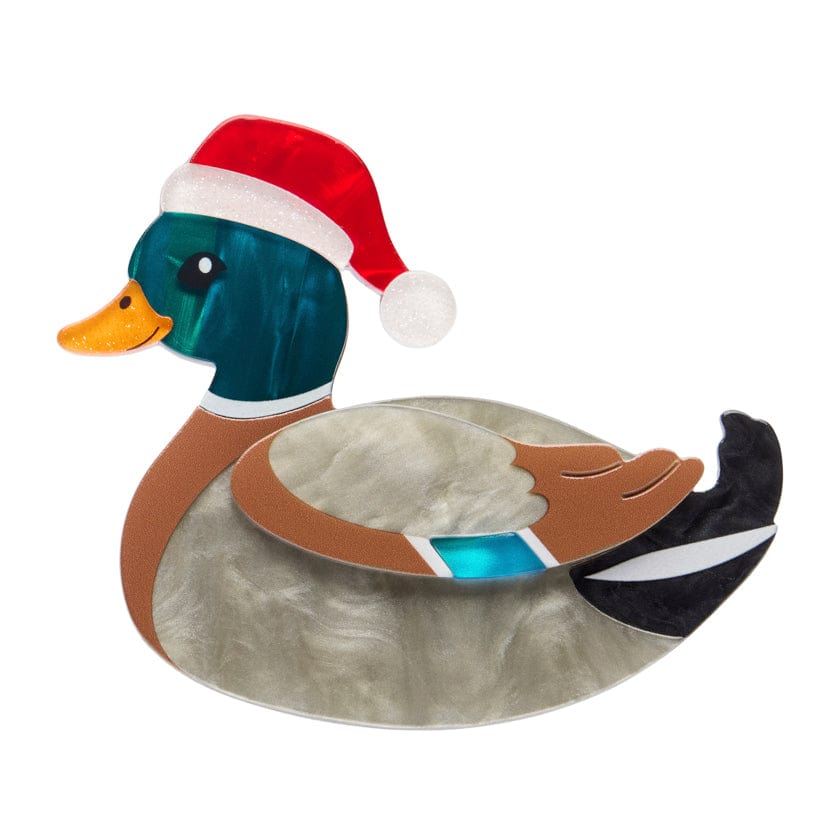 Daphne the Duck Brooch  -  Erstwilder  -  Quirky Resin and Enamel Accessories