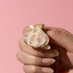 Garlic Guardian Enamel Pin  -  Erstwilder  -  Quirky Resin and Enamel Accessories