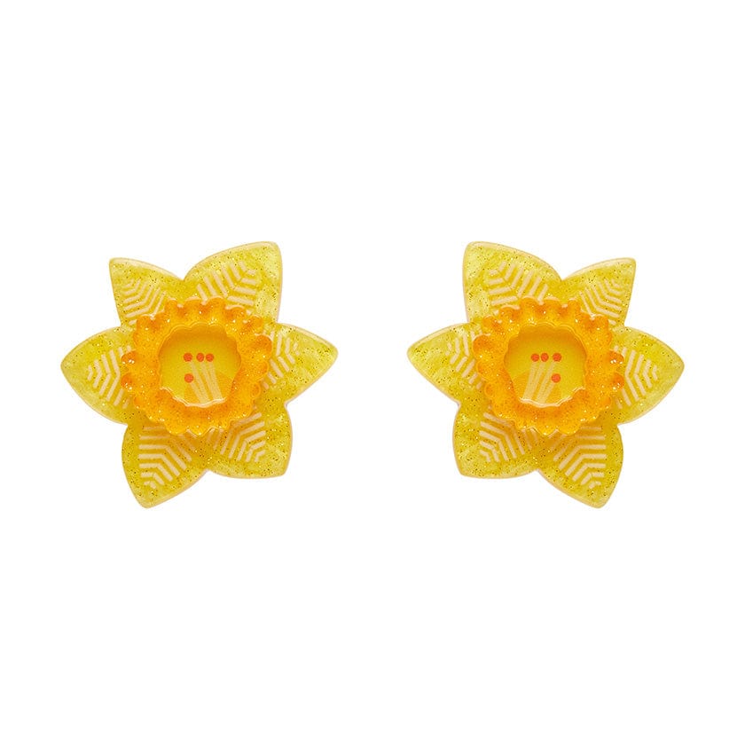 Delightful Daffodil Stud Earrings  -  Erstwilder  -  Quirky Resin and Enamel Accessories