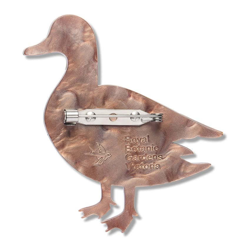 Pacific Black Duck Brooch  -  Erstwilder  -  Quirky Resin and Enamel Accessories