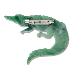 Siamese Crocodile Brooch  -  Erstwilder  -  Quirky Resin and Enamel Accessories