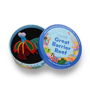 Peacock Mantis Shrimp Brooch  -  Erstwilder  -  Quirky Resin and Enamel Accessories