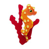 Pygmy Seahorse Brooch  -  Erstwilder  -  Quirky Resin and Enamel Accessories