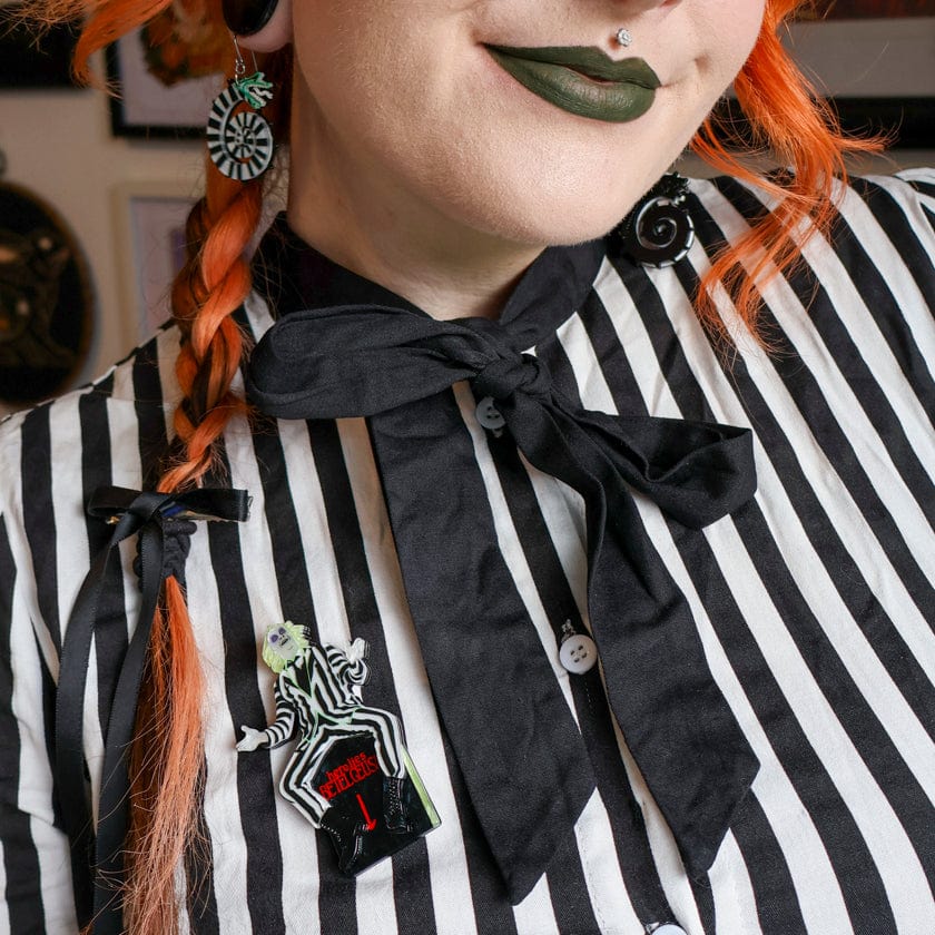 Beetlejuice Brooch  -  Erstwilder  -  Quirky Resin and Enamel Accessories