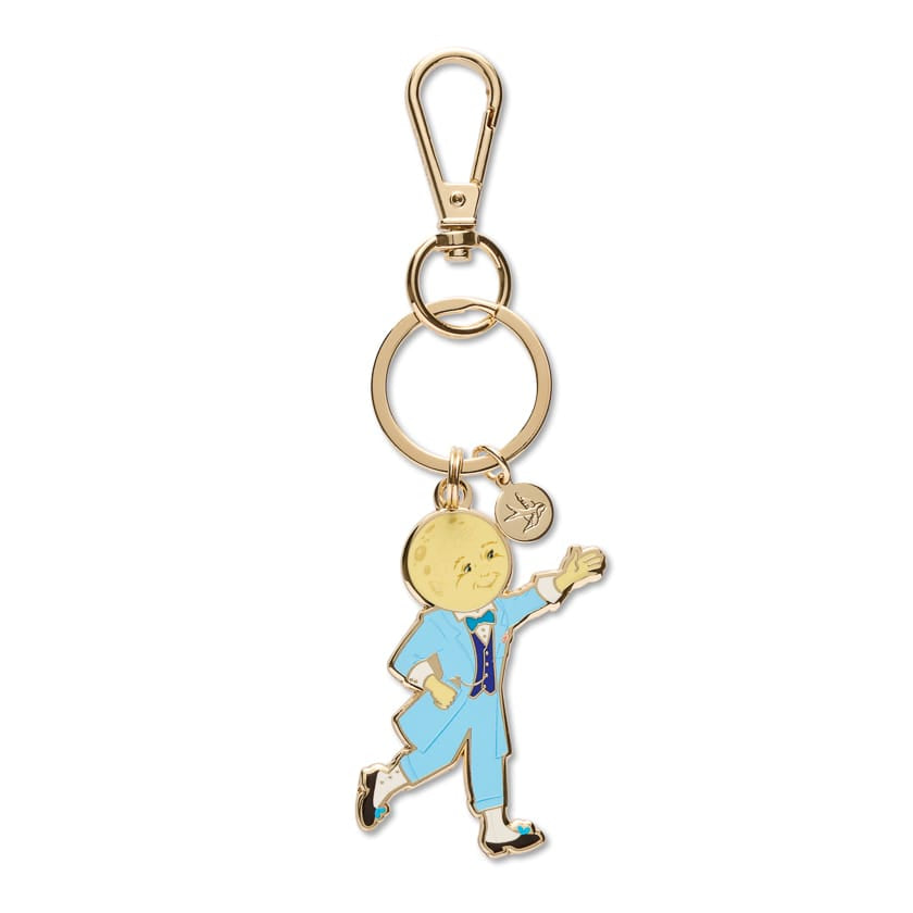 Moonface Enamel Key Ring  -  Erstwilder  -  Quirky Resin and Enamel Accessories