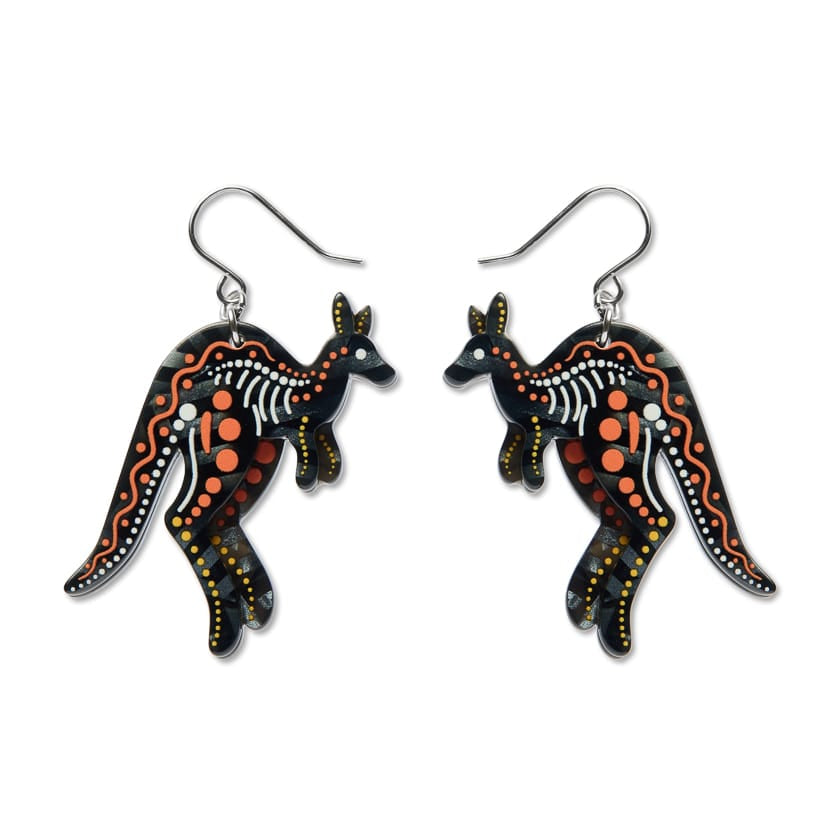 Matjumpa Ritjinguthinha Drop Earrings  -  Erstwilder  -  Quirky Resin and Enamel Accessories