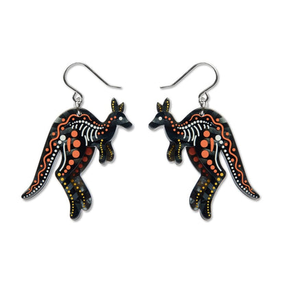 Matjumpa Ritjinguthinha Drop Earrings  -  Erstwilder  -  Quirky Resin and Enamel Accessories