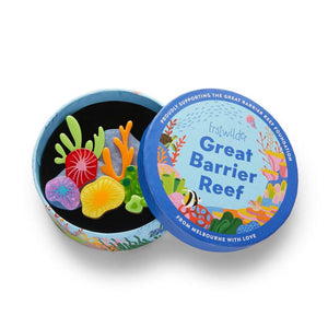 Kaleidoscopic Coral Brooch  -  Erstwilder  -  Quirky Resin and Enamel Accessories