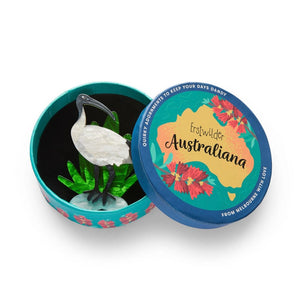 Izzy the Ibis Brooch  -  Erstwilder  -  Quirky Resin and Enamel Accessories