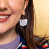 Story Book Drop Earrings - Moss Green  -  Erstwilder Essentials  -  Quirky Resin and Enamel Accessories