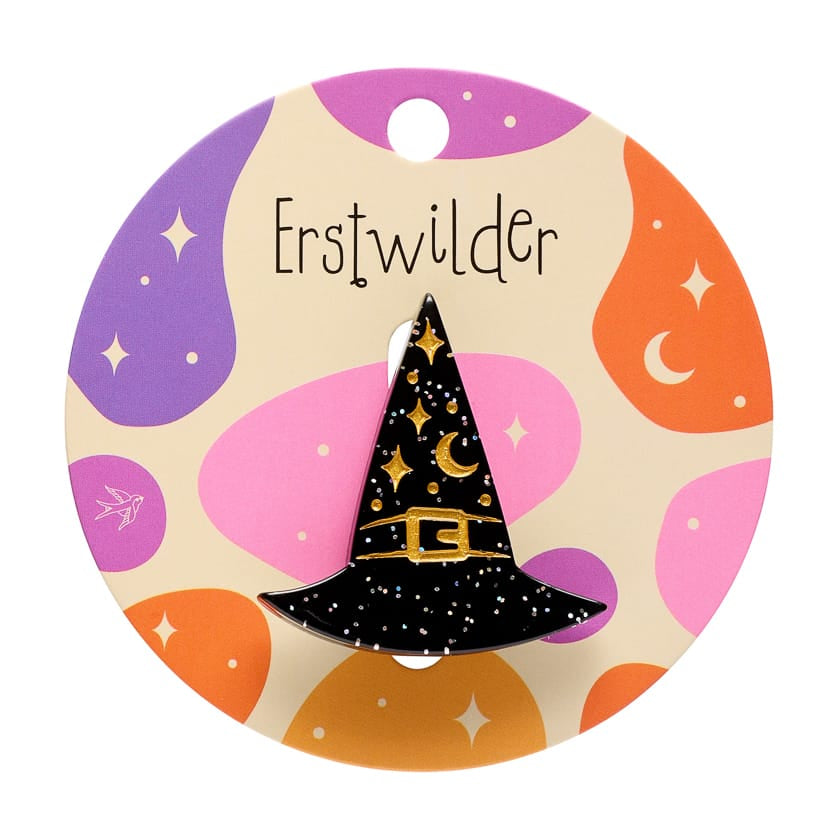 A Witchy Hat Simplified Mini Brooch  -  Erstwilder Simplified  -  Quirky Resin and Enamel Accessories