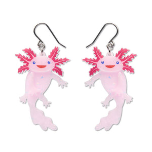 Axolotl Drop Earrings  -  Erstwilder  -  Quirky Resin and Enamel Accessories
