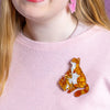 Purrfect Harmony Brooch Pair  -  Erstwilder  -  Quirky Resin and Enamel Accessories
