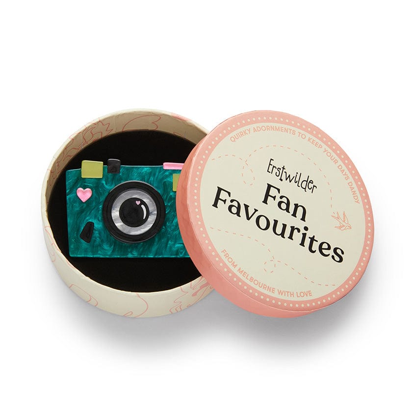 Snap Happy Sally Brooch (IMPERFECT)  -  Erstwilder  -  Quirky Resin and Enamel Accessories