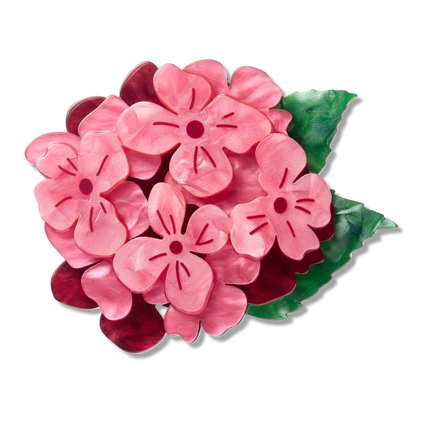 Heartfelt Hydrangea Brooch  -  Erstwilder  -  Quirky Resin and Enamel Accessories
