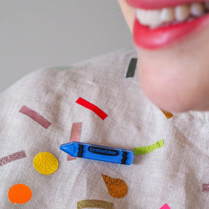 Crayon Simplified Mini Brooch - Blue  -  Erstwilder Simplified  -  Quirky Resin and Enamel Accessories