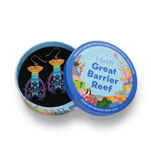 Tropical Rock Lobster Drop Earrings  -  Erstwilder  -  Quirky Resin and Enamel Accessories