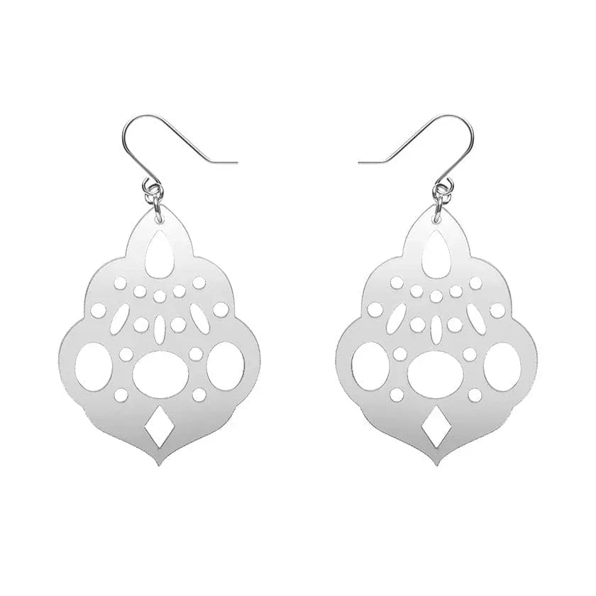 Boho Chandelier Essential Drop Earrings - Silver  -  Erstwilder Essentials  -  Quirky Resin and Enamel Accessories